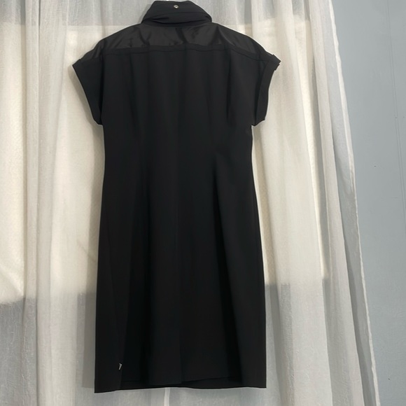 Zenergy By Chico's Med Womens black Roll Tab Sleeve Half Zip Shift Dress - Picture 3 of 9